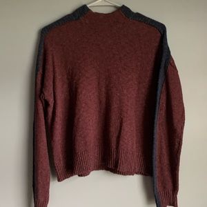 AE Mock Neck Color Block Sweater